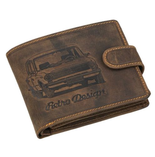 GreenDeed bőr pénztárca retro Lada, Zsiguli mintával