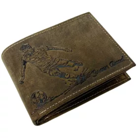 GreenDeed bőr pénztárca focis lenyomattal 12 × 9,5 cm