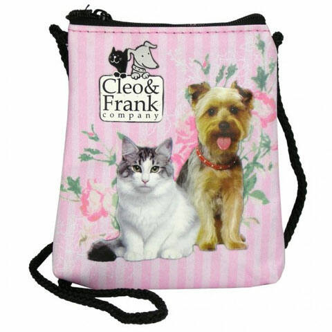 Frank & Cleo nyakba akasztható rózsaszín pénztárca 14×11 cm