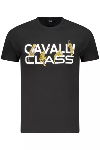 CAVALLI CLASS RÖVID UJJÚ PÓLÓ FÉRFI FEKETE
