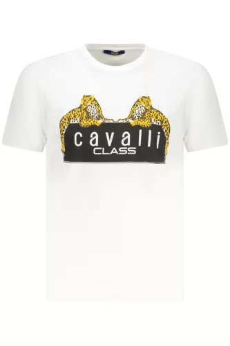 CAVALLI CLASS RÖVID UJJÚ FÉRFI PÓLÓ FEHÉR