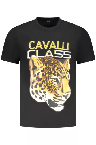 CAVALLI CLASS RÖVID UJJÚ FÉRFI PÓLÓ FEKETE