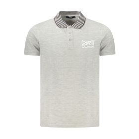 CAVALLI CLASS RÖVID UJJÚ FÉRFI PÓLÓ SZÜRKE XL