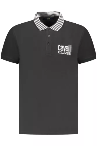 CAVALLI CLASS RÖVID UJJÚ GALLÉROS PÓLÓ FÉRFI FEKETE XL