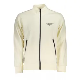 US Grand Polo férfi fehér cipzáros pulóver 2XL