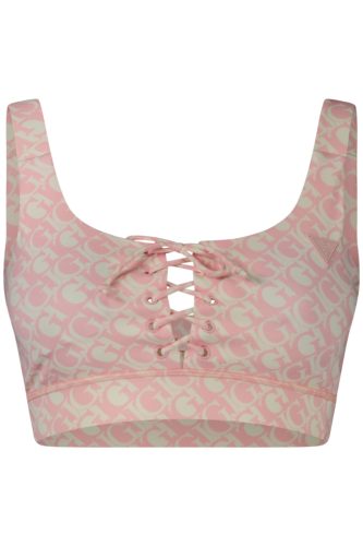 Guess Jeans női mintás rózsaszín-fehér top XS