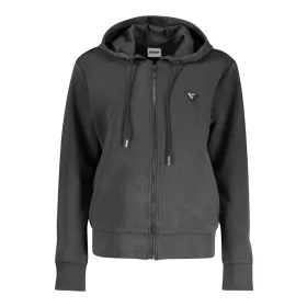 GUESS JEANS NŐI cipzárral ellátott pulóver FEKETE M