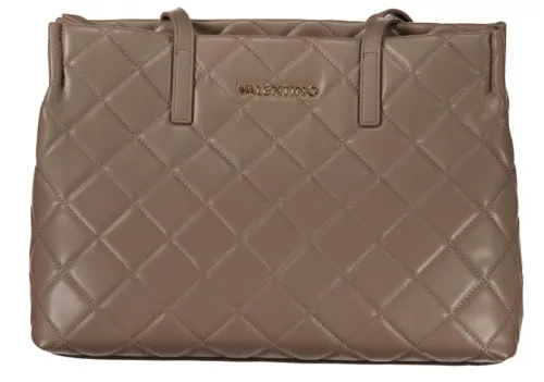 Valentino női, taupe steppelt válltáska 40 x 28 x 16 cm