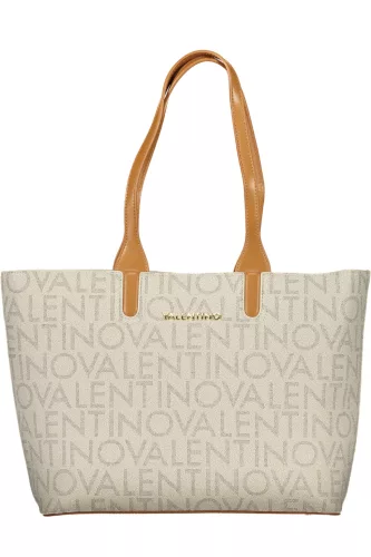 Valentino Bags bézs-konyakbarna női válltáska, shopper 35 x 27 x 12 cm