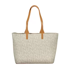   Valentino Bags bézs-konyakbarna női válltáska, shopper 35 x 27 x 12 cm