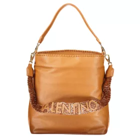   Valentino Bags konyakbarna női válltáska, bucketbag 34 x 31 x 13 cm