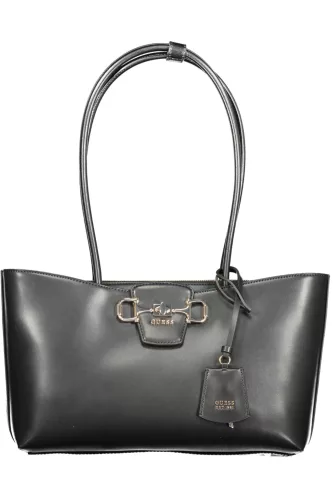 Guess Jeans Janie fekete női válltáska 36 x 24 x 10 cm