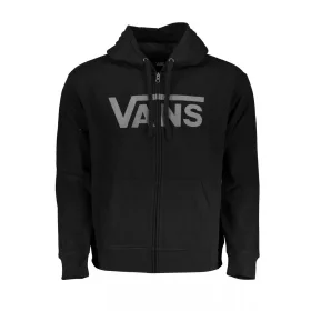Vans férfi fekete cipzáros pulóver, kapucnival XS
