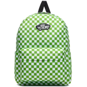   Vans Old Skool Grom Check zöld-kockás hátizsák, 15" laptoptartóval 41 × 28 cm
