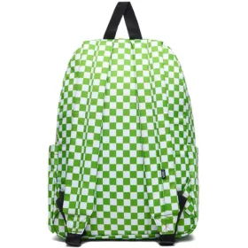   Vans Old Skool Grom Check zöld-kockás hátizsák, 15" laptoptartóval 41 × 28 cm