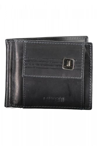 Lancetti fekete férfi bőr pénztárca 12 x 9 x 2 cm