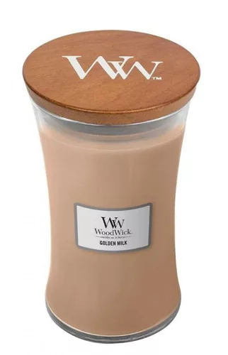 WoodWick Golden Milk nagy illatgyertya