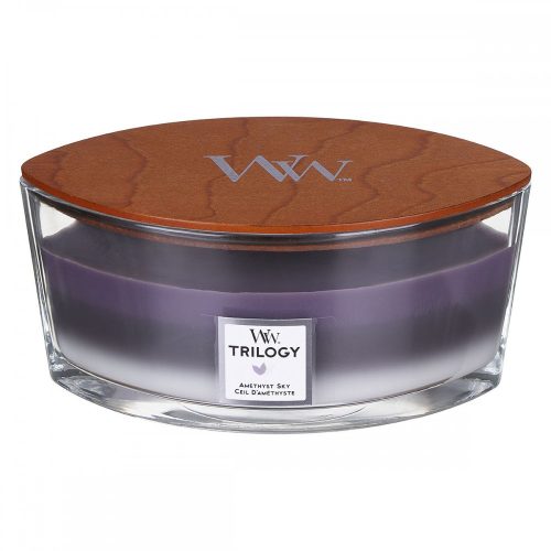 WoodWick Trilogy Amethyst Sky hajó illatgyertya