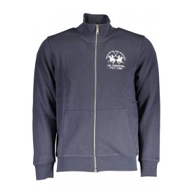 La Martina férfi kék cipzáros pulóver