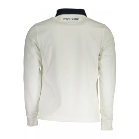 La Martina férfi fehér, galléros hosszú ujjú felső