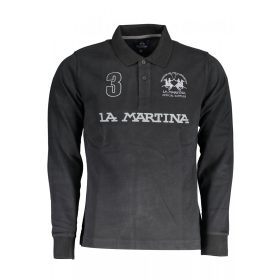 La Martina férfi fekete hosszú ujjú felső