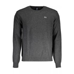 La Martina férfi szürke, galléros hosszú ujjú felső