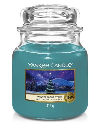 Yankee Candle Winter Night Stars közepes üveggyertya