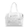 Zellia 24128 fehér-ezüst steppelt női sporttáska 40 x 30 x 19 cm 