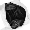 Zellia 24128 fehér-ezüst steppelt női sporttáska 40 x 30 x 19 cm 