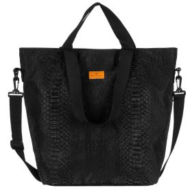   Rovicky R-Tz15605-2479 Black W06 fekete kígyó mintás shopper táska 49 x 40 x 18 cm