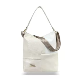 Zellia Zlb111 fehér-bézs női válltáska 32 x 27 x 13 cm