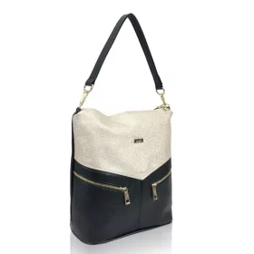  Zellia Zvn22020 női fekete-arany válltáska 38 x 25 x 13 cm