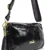 Zellia Zlb210 fekete lakk női oldaltáska, crossbody 25 x 17 x 9 cm