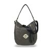 Zellia Zlb180 sötét bronz női válltáska, oldaltáska 34 x 27 x 11 cm