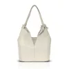 Zellia Zlb406F bézs-rosegold női válltáska, virágdíszítéssel 39 x 32 x 17 cm