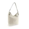 Zellia ZLB401 matt, krokodilmintás bézs női válltáska, oldalpántal 33 x 27 x 12 cm