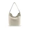 Zellia ZLB401 matt, krokodilmintás bézs női válltáska, oldalpántal 33 x 27 x 12 cm