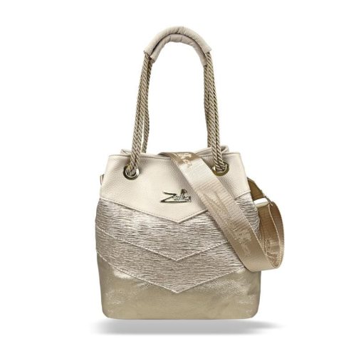 Zellia 24056 bézs-arany női válltáska 29 x 27 x 16 cm