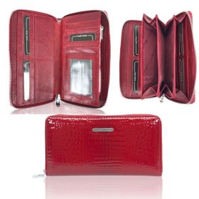   JENNIFER JONES NŐI BŐR PÉNZTÁRCA 5295-2 PIROS - BRIEFKO BELSŐ