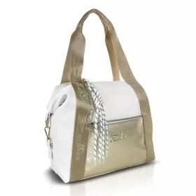 Zelia 24030 fehér-arany női válltáska 30 x 26 x 12 cm