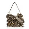 Zellia 26032 taupe virágdíszítéses női válltáska, oldalpánttal 30 x 24 x 6 cm