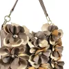 Zellia 26032 taupe virágdíszítéses női válltáska, oldalpánttal 30 x 24 x 6 cm