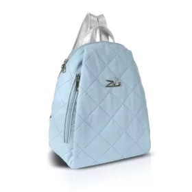   Zellia 24147 baba kék steppelt hátitáska, hátizsák 32 x 29 x 13 cm