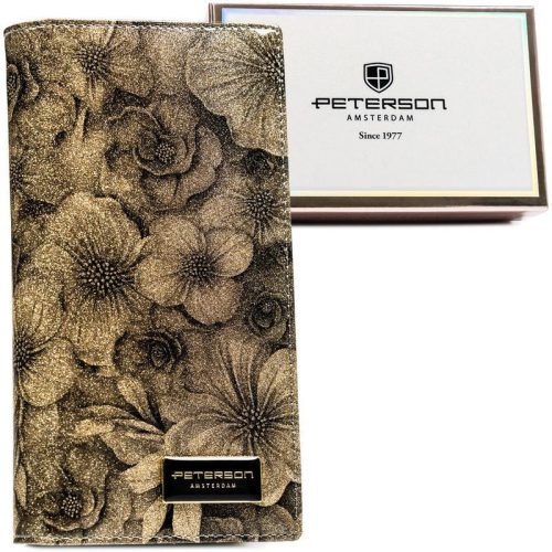 Peterson bézs női bőr pénztárca 19 x 10 x 2.5 cm