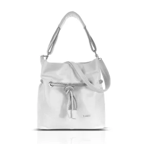   Zellia C156 fehér női vödörtáska, válltáska 38 x 35 x 12 cm