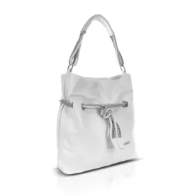   Zellia C156 fehér női vödörtáska, válltáska 38 x 35 x 12 cm