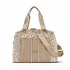 Zellia 24128 Pantera párduc mintás drapp-taupe női sporttáska, gymbag 40 × 30 × 19 cm