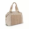 Zellia 24128 Pantera párduc mintás drapp-taupe női sporttáska, gymbag 40 × 30 × 19 cm
