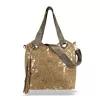Zellia Zlb185 camel-arany márvány mintázatú női válltáska 32 X 31 X 11 Cm