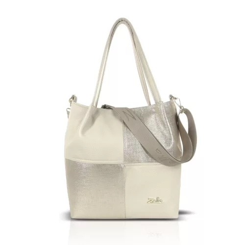 Zellia Zlb449 bézs-rosegold női válltáska 32 x 29 x 12 cm